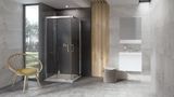 RAVAK PERSEUS PRO 10° 80cm štvorcová sprchová vanička, liaty mramor, XA054401010