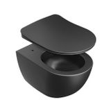 RAVAK UNI CHROME FLAT SLIM WC sedadlo, soft close, duroplast, čierne, X01795
