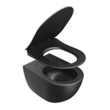 RAVAK UNI CHROME FLAT SLIM WC sedadlo, soft close, duroplast, čierne, X01795