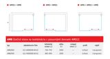 ROTH AMBIENT LINE AMD2 130cm sprchové dvere do niky / sprchový kút, profil brillant, sklo číre, 620-1300000-00-02
