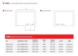 ROTH AMBIENT LINE AMD2 140cm sprchové dvere do niky / sprchový kút, profil brillant, sklo číre, 620-1400000-00-02
