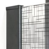 ROTH CALIDA WALK IN CI TWF 120cm bezdverový sprchový kút / sprchová stena samostatná, profil čierny, sklo potlač, CI TWF 12020 NIF