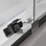 ROTH EXCLUSIVE LINE ECD2L 120cm ľavé sprchové dvere do niky / sprchový kút, sklo číre