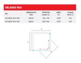 ROTH PROJECT ORLANDO NEO 90cm sprchový kút štvorcový, profil brillant, sklo matt, N0655