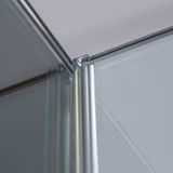 ROTH WALK IN LINE G 100cm bezdverový sprchový kút - pevná deliaca stena, profil brillant, sklo číre, 940-1000000-00-02