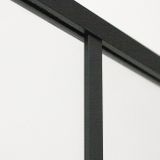 ROTH WALK IN LINE PHILLY LOFT SKY 120cm bezdverový sprchový kút / sprchová stena samostatná, profil čierny, sklo číre, PLS 12020 NP4