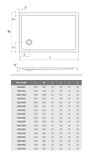 ROTH FLAT STONE EFFECT 110 x 80cm sprchová vanička obdĺžniková, akrylát, antracit, 8000322