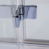 ROTH TZVL2 110cm ľavá vaňová zástena sklápacia, profil brillant, sklo transparent, 742-110000L-00-02