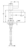 SAMPLUS M08 výtokový ventil stojančekový, chróm, M08-216-L05