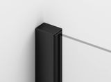 SANSWISS ANNEA BLACK ANR 90cm sprchový kút štvrťkruhový, rádius 50cm, profil čierny, sklo číre, ANR500900607