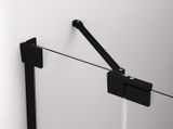 SANSWISS CADURA BLACK CA13 75cm ľavé dvere do niky alebo do kombinácie / sprchový kút rohový, profil čierny