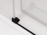 SANSWISS CADURA BLACK CAS2 160cm ľavé dvere do niky alebo do kombinácie / sprchový kút rohový, profil čierny