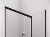 SANSWISS CADURA BLACK CAST 90cm pevná bočná stena do kombinácie, profil čierny