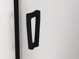 SANSWISS CADURA BLACK CAE2 ATYP 120 - 160cm ľavé dvere do kombinácie / sprchový kút rohový, profil čierny