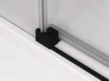 SANSWISS CADURA BLACK CAS2 150cm ľavé dvere do niky alebo do kombinácie / sprchový kút rohový, profil čierny