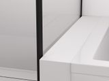 SANSWISS CADURA BLACK CAS2 ATYP 100 - 140cm ľavé dvere do niky alebo do kombinácie / sprchový kút rohový, profil čierny