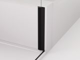 SANSWISS CADURA BLACK CAS2 ATYP 140 - 200cm ľavé dvere do niky alebo do kombinácie / sprchový kút rohový, profil čierny