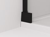 SANSWISS CADURA BLACK CAT5 110cm pevná bočná stena do kombinácie, profil čierny