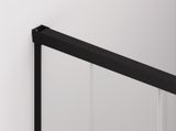 SANSWISS CADURA BLACK CAE2 ATYP 70 - 120cm ľavé dvere do kombinácie / sprchový kút rohový, profil čierny