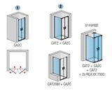 SANSWISS CADURA CA2C 90cm dvere do niky alebo do kombinácie / sprchový kút rohový, profil chróm