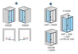 SANSWISS CADURA CAS2 170cm ľavé dvere do niky alebo do kombinácie / sprchový kút rohový, profil chróm