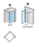 SANSWISS CADURA CAT4 110cm pevná sprchová stena samostatná alebo do kombinácie, profil chróm