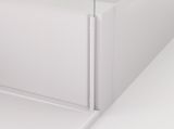 SANSWISS CADURA WHITE CA1C ATYP 50 - 100cm pravé dvere do niky alebo do kombinácie / sprchový kút rohový, profil biely