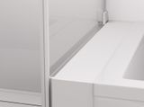 SANSWISS CADURA WHITE CA1C ATYP 50 - 100cm pravé dvere do niky alebo do kombinácie / sprchový kút rohový, profil biely