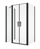 SANSWISS DIVERA BLACK D22T32 180cm dvere do niky alebo do kombinácie / sprchový kút rohový, vstup 100,4cm, profil čierny matný