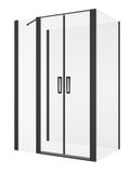 SANSWISS DIVERA BLACK D22T32 110cm dvere do niky alebo do kombinácie / sprchový kút rohový, vstup 70,4cm, profil čierny matný