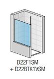 SANSWISS DIVERA D22F1 ATYP 25 - 80cm pevná bočná stena samostatná alebo do kombinácie, profil chróm