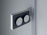 SANSWISS PUR PUR1 ATYP výška 210 - 220cm, 0 - 100cm pravé dvere do niky alebo do kombinácie / sprchový kút rohový, chróm