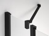 SANSWISS SOLINO BLACK SOLF13 140cm pravé dvere do niky alebo do kombinácie / sprchový kút rohový, profil čierny matný