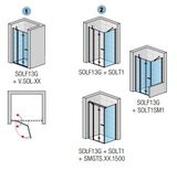 SANSWISS SOLINO SOLF13 160cm ľavé dvere do niky alebo do kombinácie / sprchový kút rohový, profil chróm