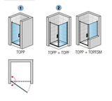 SANSWISS TOP-LINE TOPP ATYP 60 - 80cm dvere do niky alebo do kombinácie / sprchový kút rohový