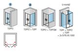 SANSWISS TOP-LINE TOPP2 ATYP 60 - 90cm dvere do niky alebo do kombinácie / sprchový kút rohový