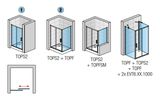SANSWISS TOP-LINE TOPS2 ATYP 120 - 180cm dvere do niky alebo do kombinácie / sprchový kút rohový