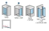 SANSWISS TOP-LINE TOPS3 ATYP 70 - 120cm dvere do niky alebo do kombinácie / sprchový kút rohový