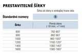 SANSWISS WALK-IN EASY STR4P 82 120cm pevná sprchová stena samostatná alebo do kombinácie, profil chróm, sklo japan, STR4P1205082