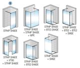 SANSWISS WALK-IN EASY WHITE STR4P 120cm pevná sprchová stena samostatná alebo do kombinácie, profil biely, sklo shade, STR4P1200968