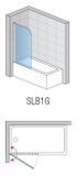 SANSWISS SWING-LINE SLB1 70cm ľavá vaňová zástena otváracia, profil chróm