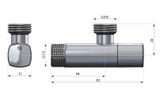 SAPHO ARCO A-80 ventil rohový 1/2&quot;x3/8&quot; hranatý, čierny matný, 202511