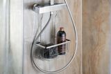 SAPHO SMART drôtená polička závesná na batériu do sprchy, chróm, 37008