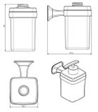 SAPHO AIDA dávkovač tekutého mydla na zavesenie, chróm, sklo mliečne, AI019