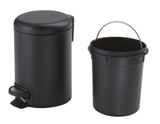 SAPHO POTTY 3L odpadkový kôš s pedálom, Soft Close, čierna matná, 320914