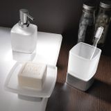 SAPHO LOUNGE dávkovač tekutého mydla, chróm / mliečne sklo, 545513