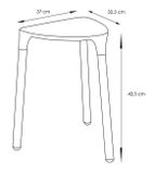 SAPHO YANNIS stolička kúpeľňová, oceľ/plast, biela, 217202