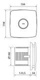 SAPHO X-MART 15 kúpeľňový ventilátor axiálny, 25W, potrubie 15cm, nerez mat, 01060000