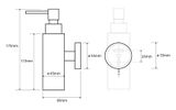 SAPHO X-ROUND dávkovač tekutého mydla 150ml závesný, chróm, XR104
