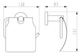 SAPHO X-ROUND držiak toaletného papiera s krytom, chróm, XR732